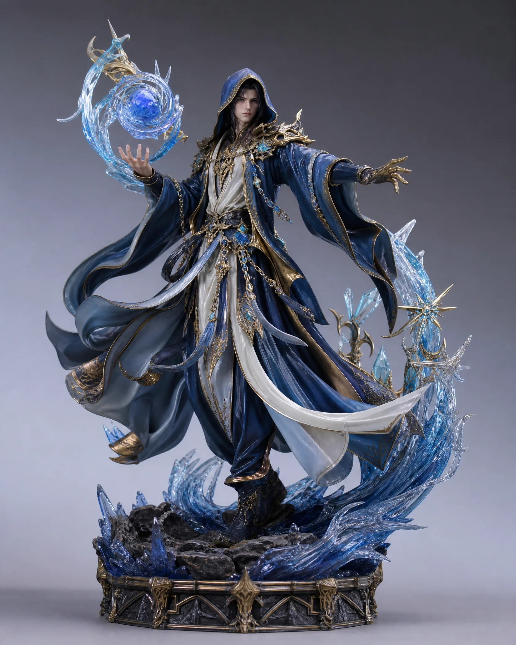 魔法师施法雕像